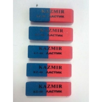 Ластик KAZMIR сине-красный прямоугол.скошеный 5*1*1 см KZ46(45шт.)